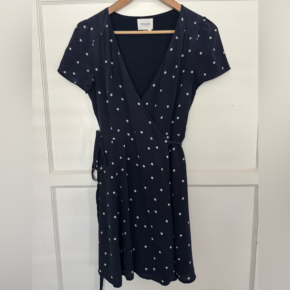 Sezane Anastasia silk mini dress